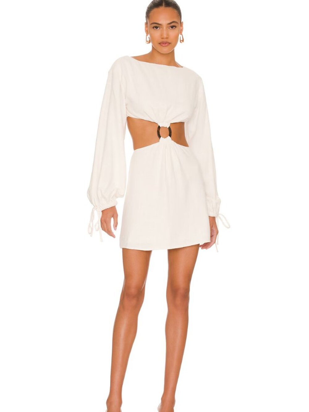 L'Academie Alora Dress Ivory White Ring Cutout Mini Size M Revolve